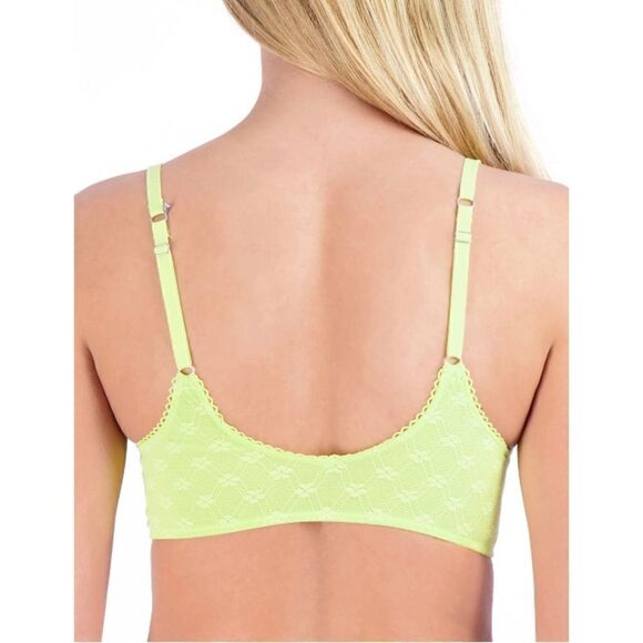 Women’s Juniors Triangle Floral Lace Bralette Bra 2-Pack - Picture 5 of 6